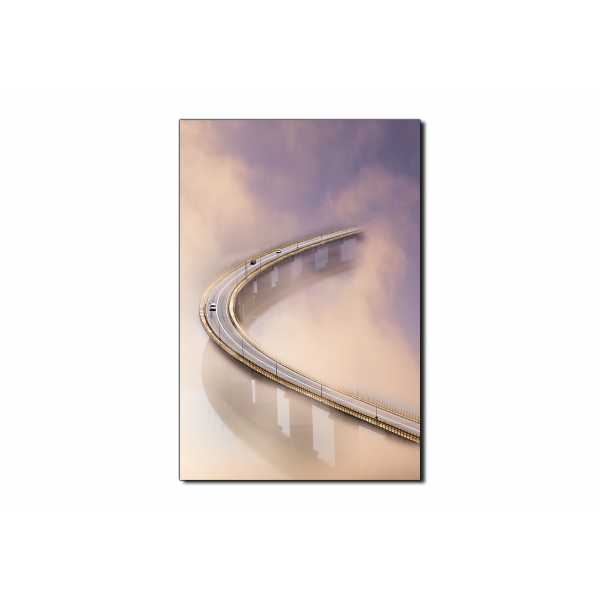 Obraz na plátně - Most v mlze - obdélník